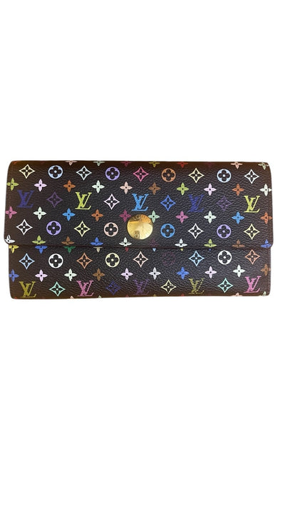 Louis Vuitton Murakami Multicolor Black Sara Wallet