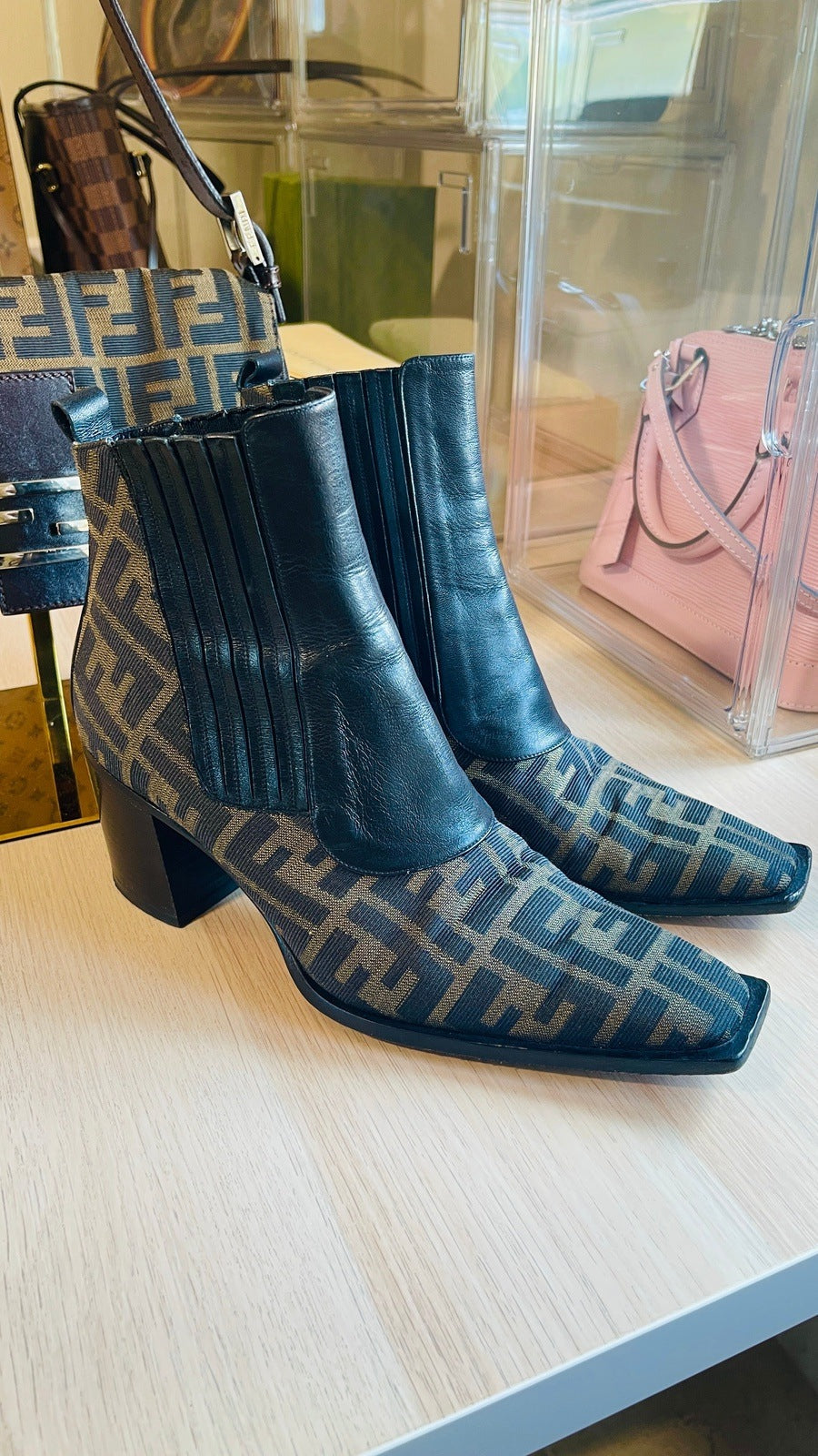 Fendi on sale Zucca Boots