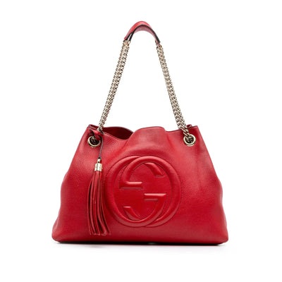 Gucci Medium Soho Red Chain Tote