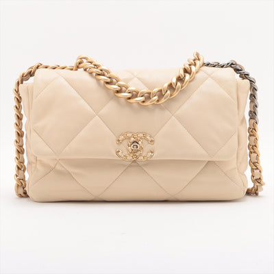 Chanel Lambskin Quilted Large Chanel 19 Flap