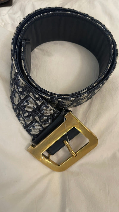 Christian Dior Oblique Navy Belt
