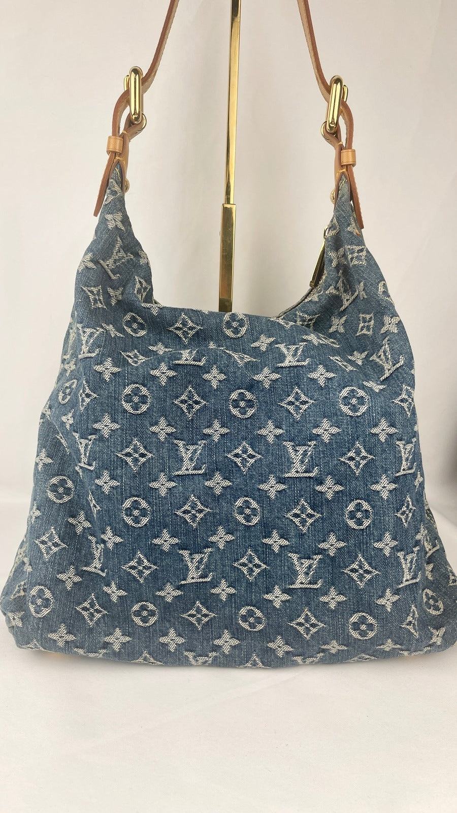 Louis Vuitton Baggy GM Monogram Denim Hobo Bag Blue