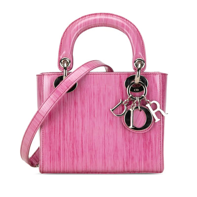 Lady Dior Mini Vintage Patent Pink Bag