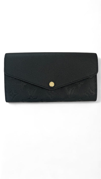 Louis Vuitton Portefeuille Sarah Empreinte Noir Wallet