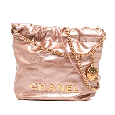Chanel 22 Mini Metallic Calfskin Bag