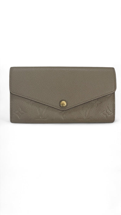 Louis Vuitton Portefeuille Sarah Empreinte Beige Wallet