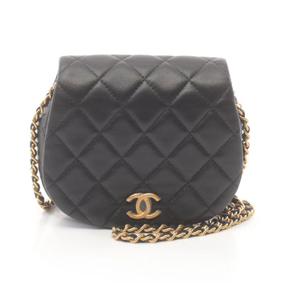 Chanel Lambskin Mini Chain Shoulder Black GHW Bag