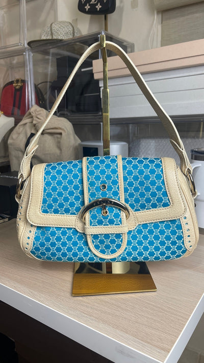 Celine Blue Vintage Shoulder Bag