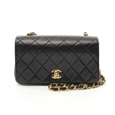 Chanel Lambskin Mini Full Flap Black GHW Bag