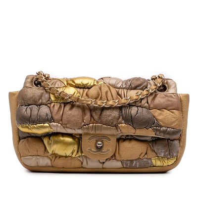 Chanel CC Metallic Lambskin Patchwork Flap