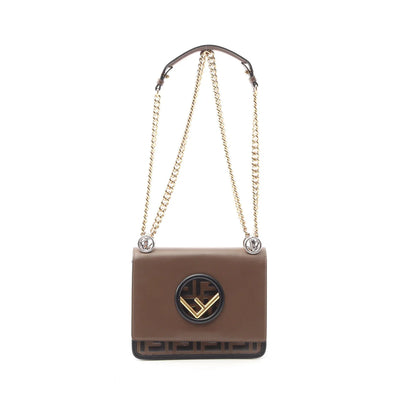 Fendi Kan I F Zucca Leather Crossbody Bag