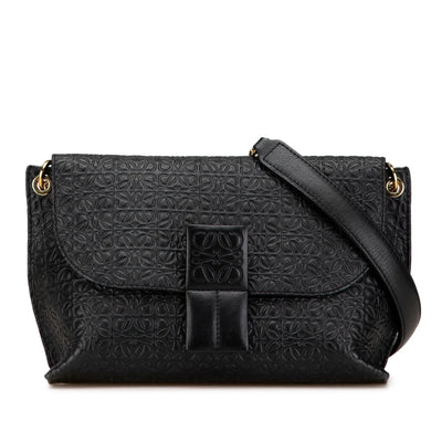 Loewe Anagram Leather Black Crossbody Bag