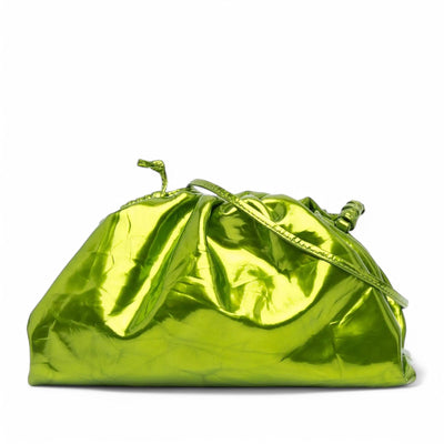 Bottega Veneta Metallic Crushed Calfskin The Mini Pouch