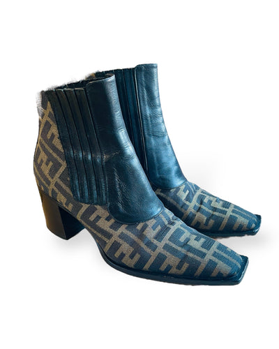 Fendi Zucca Boots Shoes