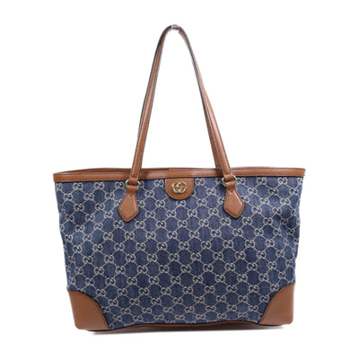 Gucci GG GHW Tote Bag Denim Blue
