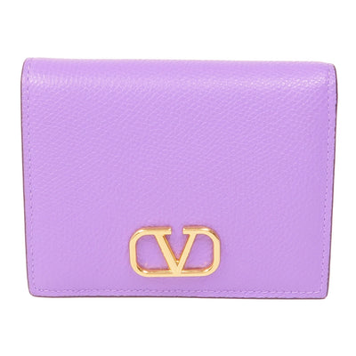Valentino GHW Leather Purple Wallet