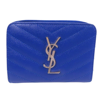 Yves Saint Laurent YSL Zippy Wallet Blue