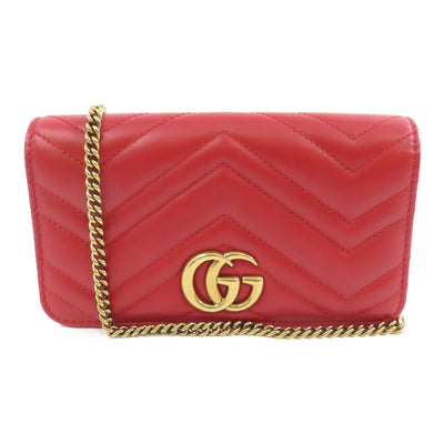 Gucci GG Marmont Matelasse WOC Red Bag