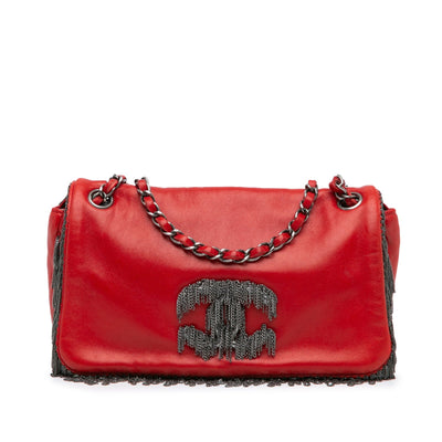 Chanel Small Rock and Cabaret Fringe CC Flap Lambskin Bag