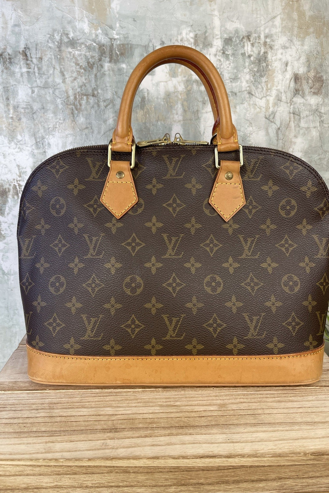 Louis Vuitton, Bags, Lovely Set Louis Vuitton Alma Pm Monogram Luggage  Tag