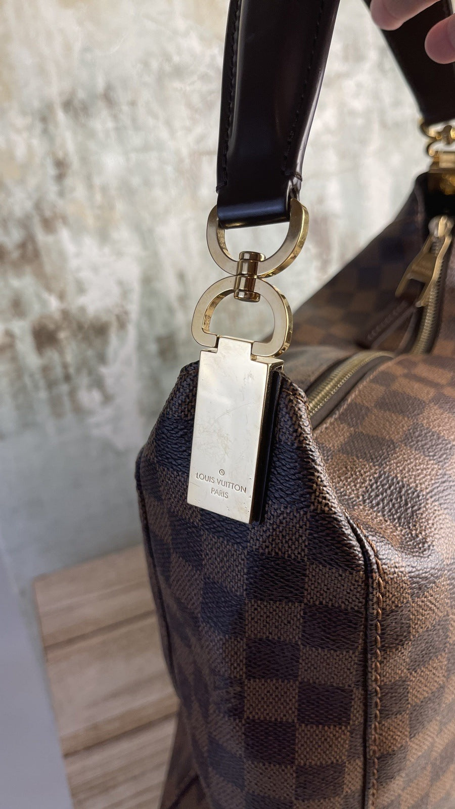 Louis Vuitton Damier Ebene PORTOBELLO PM Shoulder Bag