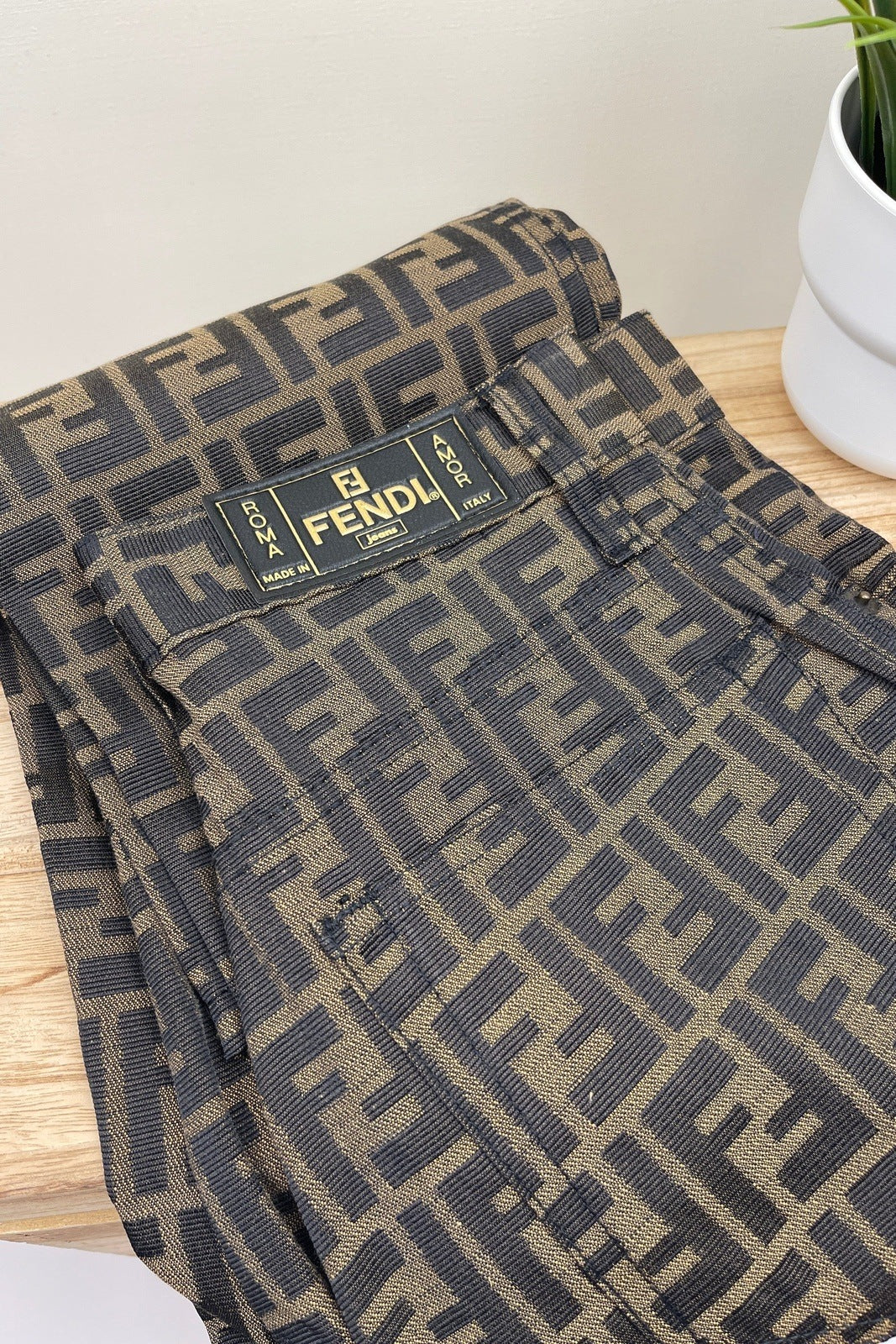 Vintage fendi logo pants sales