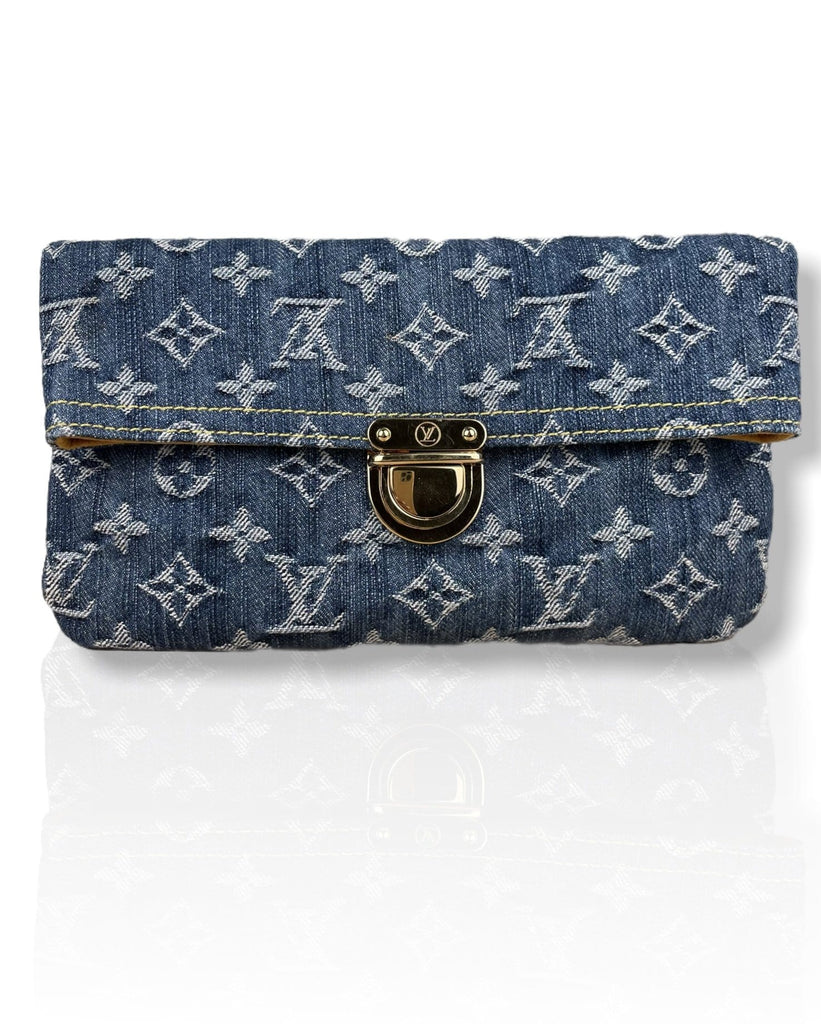 New in Box Vuitton Denim Pochette Bag