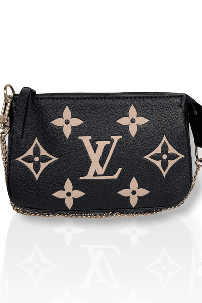 LOUIS VUITTON Empreinte Monogram Giant Mini Pochette Accessories Black Bag-RELOVE DELUXE