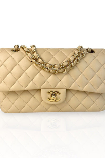 Chanel Classic Double Flap Beige Clair Lambskin GHW Bag