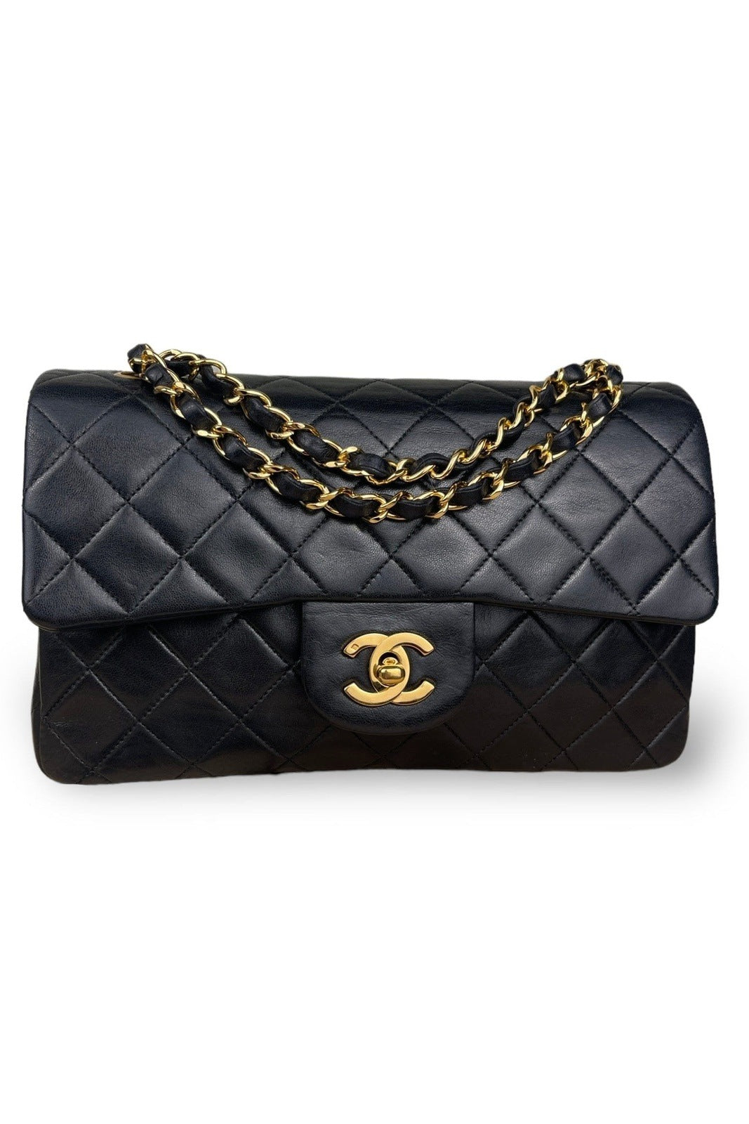 Chanel Beige Lambskin Leather Medium Classic Double Flap 2009