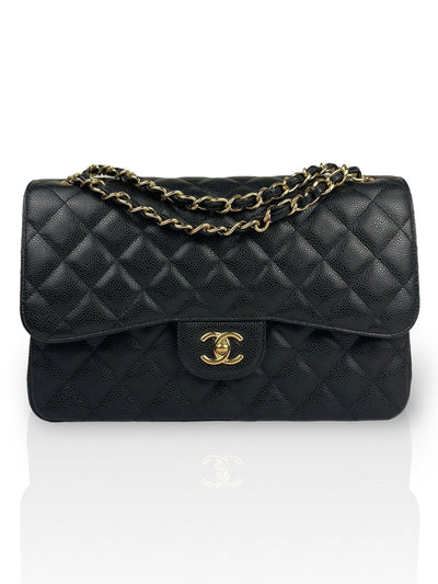 Chanel Classic Flap Jumbo Black Caviar Bag