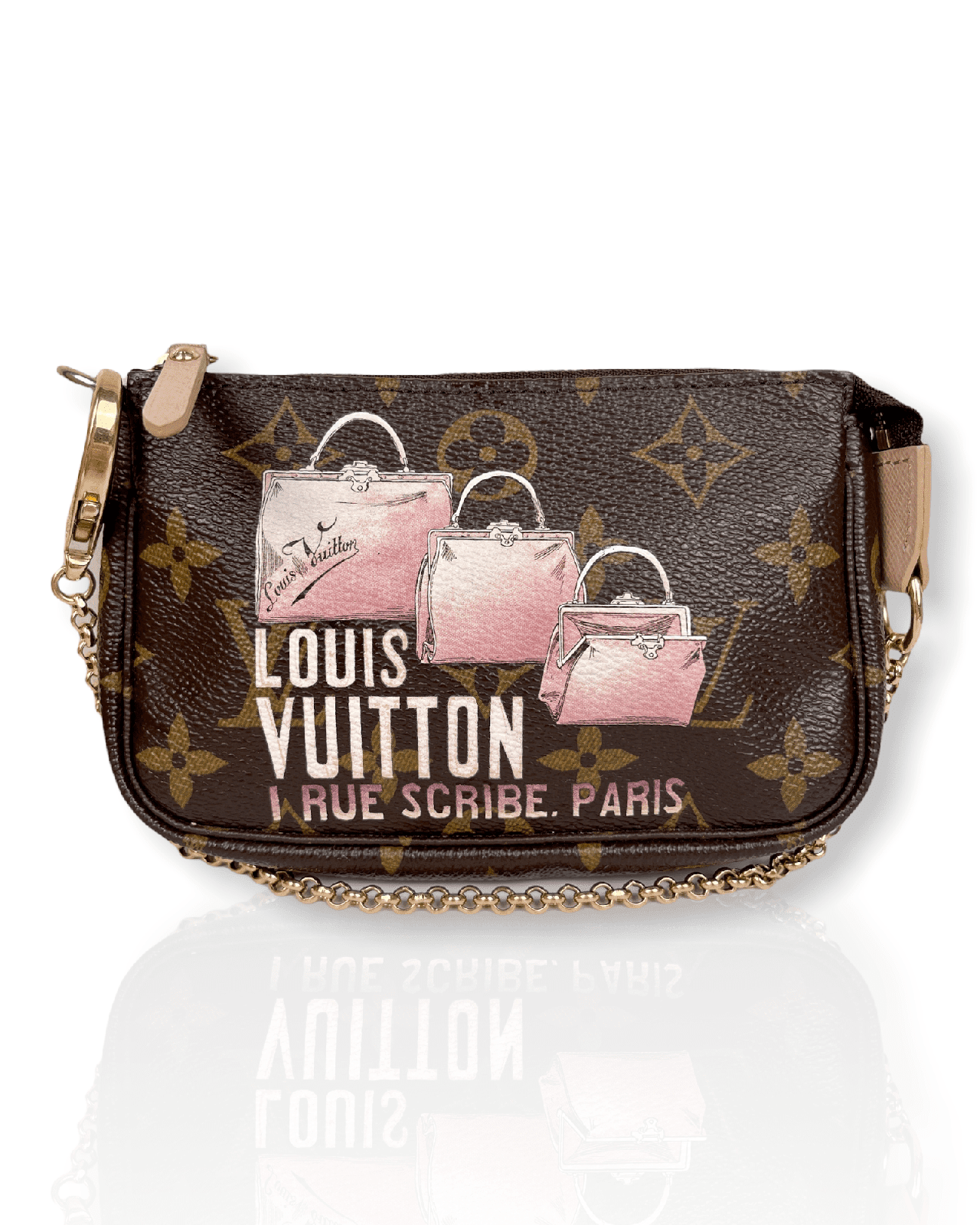 Louis Vuitton Mini Pochette Accessoires Rose Gold in Coated Canvas with Gold-tone  - US